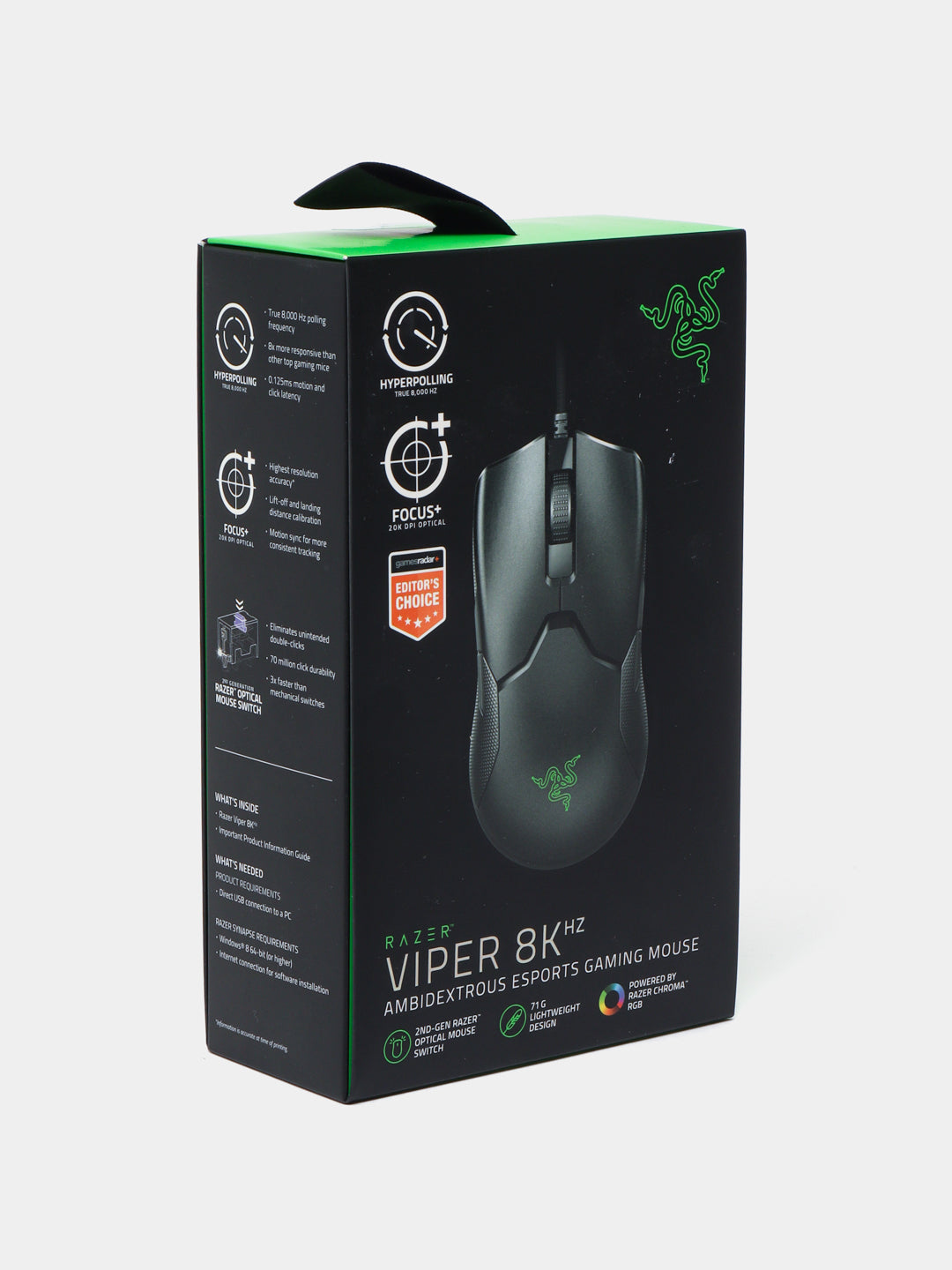 Razer Viper 8 gigagertsli simli oyin sichqonchasi RGB yoritgichli