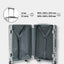 360 metall g'ildirakli chamadon, Xiaomi Mi Metal Carry - on Luggage 20