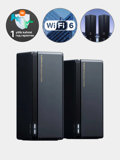 Wi-Fi Router Xiaomi Mesh System AX3000, 1-pack, 2-pack