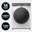 Hofmann wm1015wh/HF kir yuvish mashinasi, 10 kg, 1500 rpm, 14 dastur, BLDC inverter