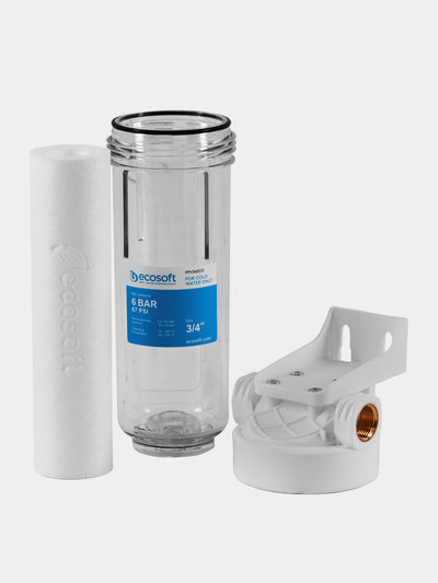 Suv uchun filtrlari Ecosoft 3/4", magistralli, uy jihozlarini himoya qilish uchun, sovuq suv uchun