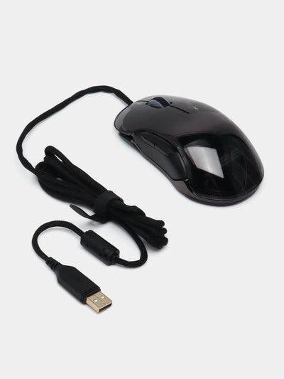 O'yin sichqonchasi 2E Gaming MG345 Transparent, RGB USB Black