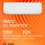 Konditsioner MAGNA CHSI-12H, DC Invertor, isitish TEN mavjud, 4D havo oqimi