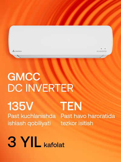 Konditsioner MAGNA CHSI-12H, DC Invertor, isitish TEN mavjud, 4D havo oqimi