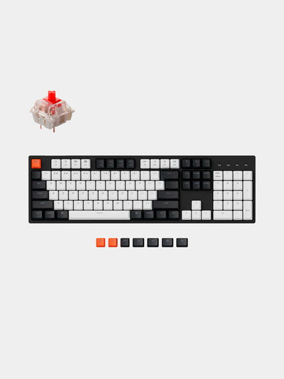 Mexanik klaviatura Keychron C2 104Key, Gateron G Pro Red, USB-A, EN/UKR, Oq LED