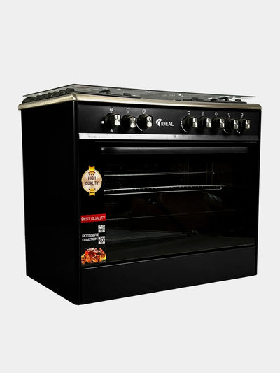 Gaz plita Ideal IEL9022, 4+2 konforkali, pech hajmi 106 litr, 90x60
