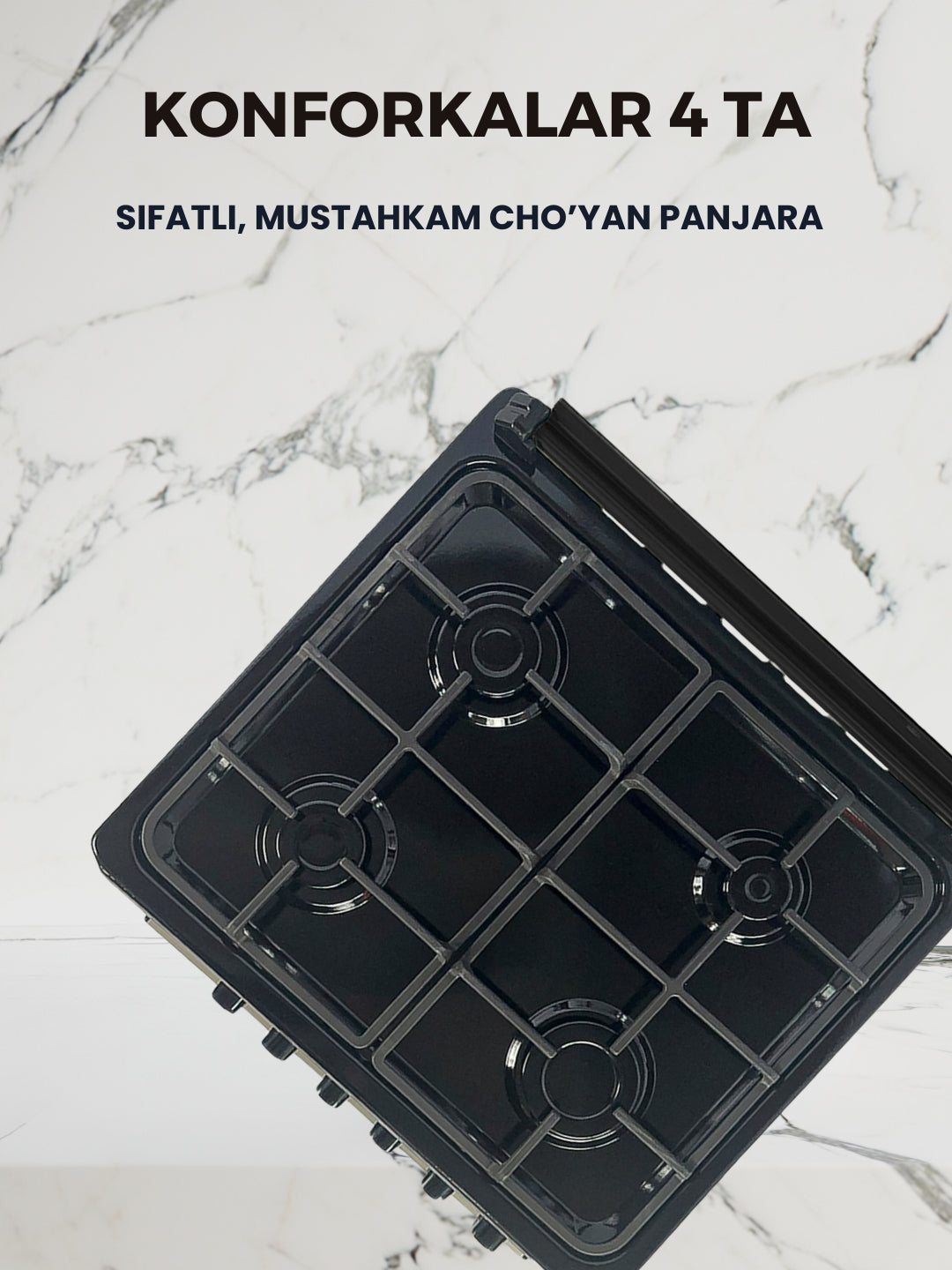 Gaz plita IDEAL L265, 3 yillik kafolat