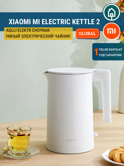 Aqlli elektr choynak Xiaomi Mi Electric Kettle 2 Global, zanglamaydigan po'latdan, 1.7 L