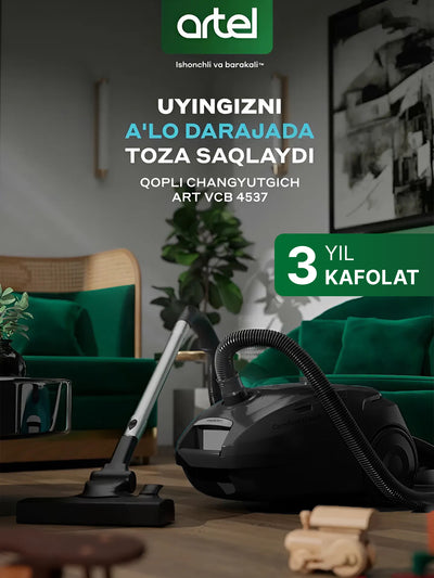 Chang yutgich Artel VCB 4537, teleskopik quvur va past shovqin darajasi bilan
