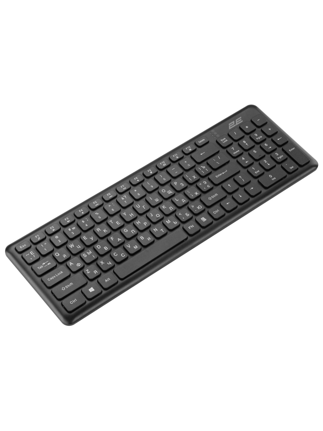Simsiz membrana klaviaturasi 2E KS230 Slim WL Black 2E-KS230WB