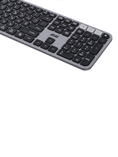 Simsiz membranali klaviatura 2E KS240 WL BT Grey 2E-KS240WG