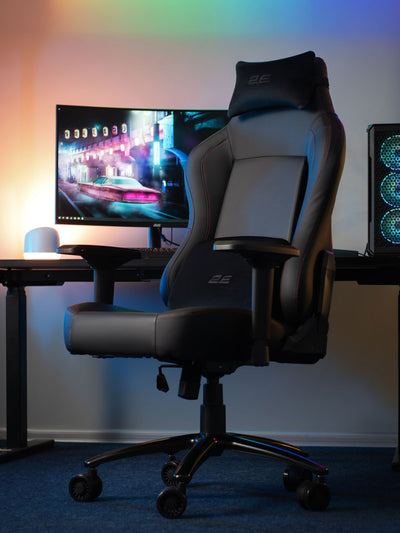 O'yin o'rindig'i 2E GAMING BASAN ll qora, qizil