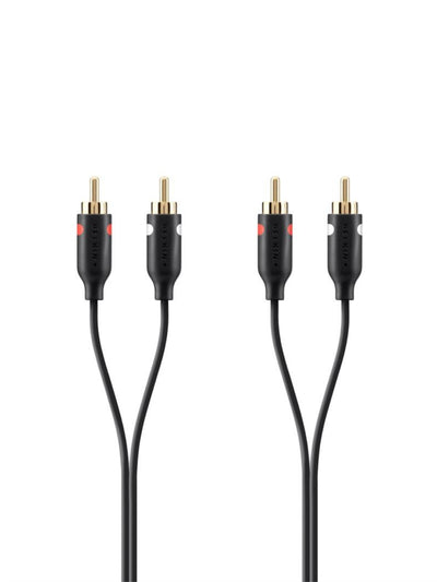 Video kabel Belkin RCAx2 - RCAx2 (M/M) 2m Qora