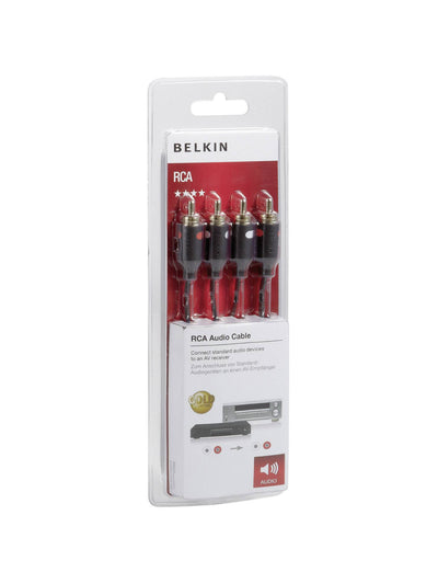 Video kabel Belkin RCAx2 - RCAx2 (M/M) 2m Qora