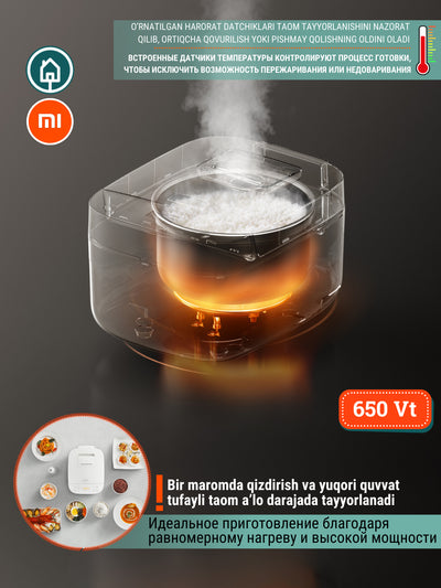 Aqlli multipishirgich-guruch pishirgich Xiaomi Mi Smart Multifunctional Rice Cooker,3 litr
