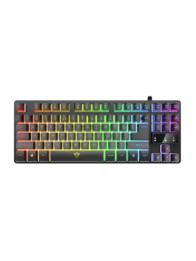 Simli membranali o'yin klaviaturasi Trust GXT 833 Thado TKL, Led, 87Key