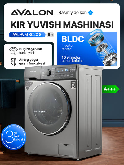 Kir yuvish mashinasi AVALON AVL-WM 8020 - (8 kg)