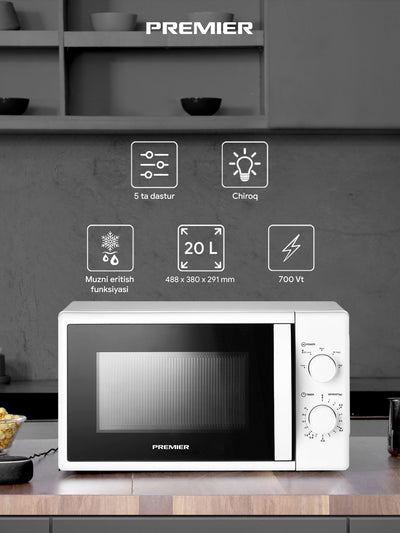 Mikroto'lqinli pech Premier PRM-20MW-RJ4, 20 litr