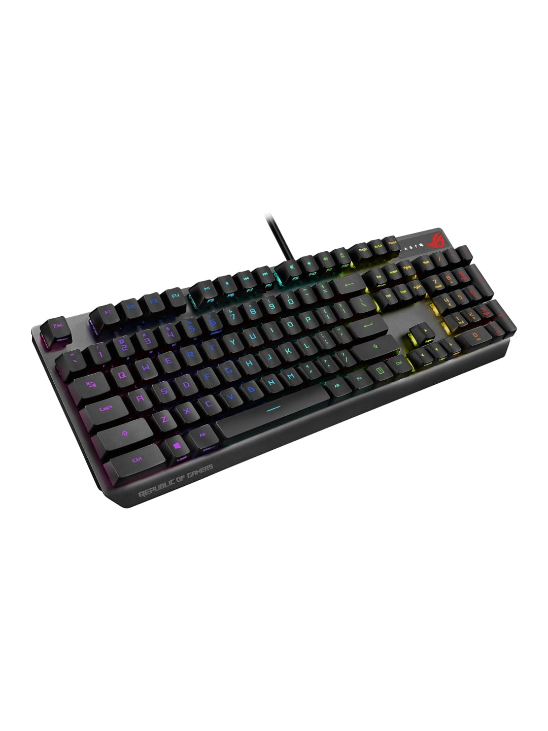 Simli o'yin klaviaturasi ASUS ROG STRIX SCOPE RX RD, RGB, 104key,