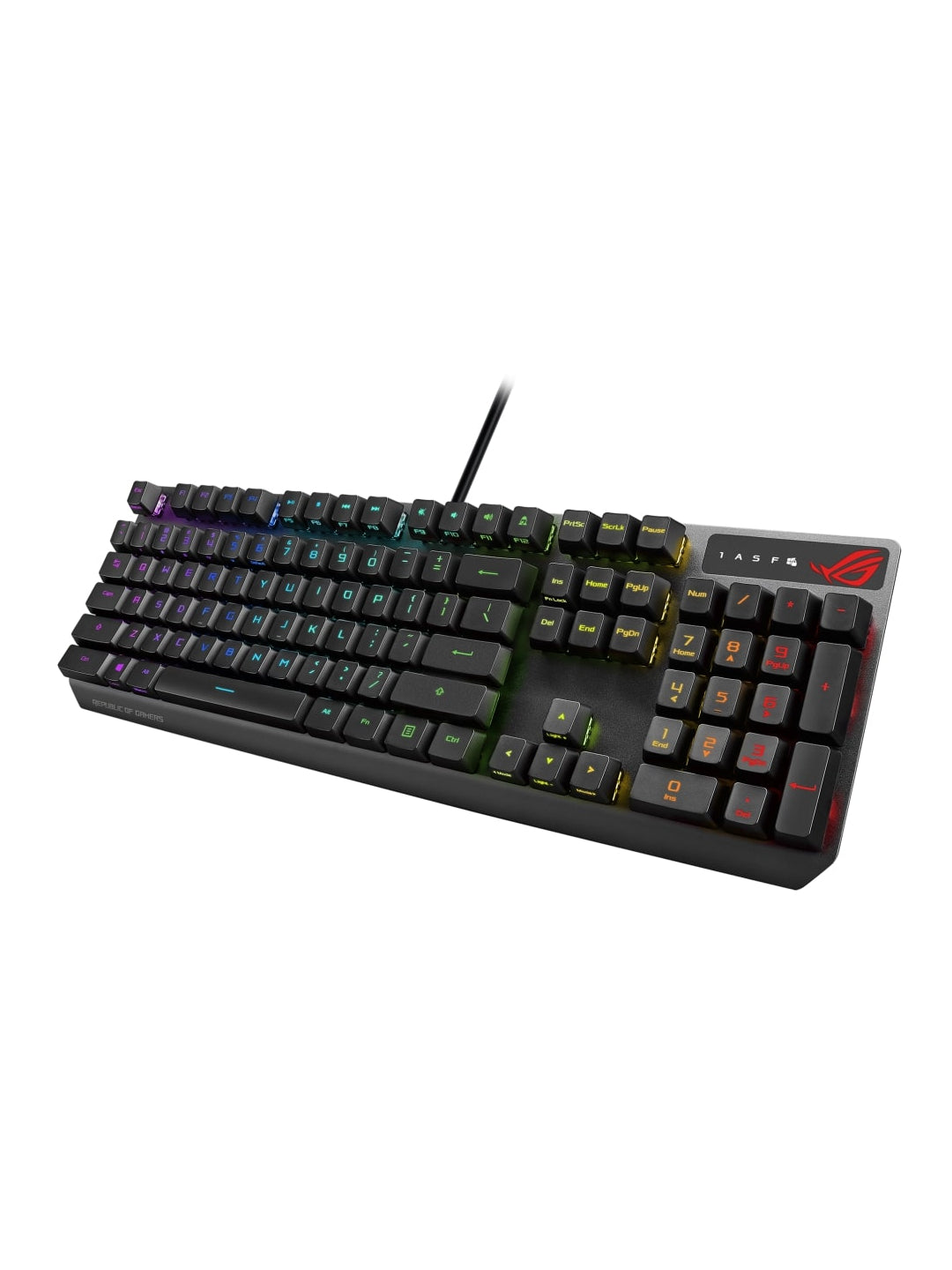 Simli o'yin klaviaturasi ASUS ROG STRIX SCOPE RX RD, RGB, 104key,
