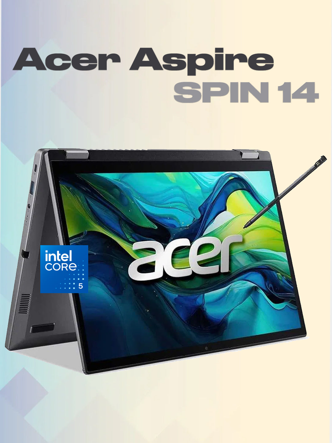 Acer Aspire 5 Spin 14/14" IPS, Intel Core 5-120U, 8 GB LPDDR5, 512 GB SSD, Intel Graphics