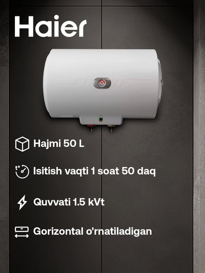 Suv isitgichi Haier FCD-JTHA50-III ET, 50 litr, 7 yillik ichki bak kafolati