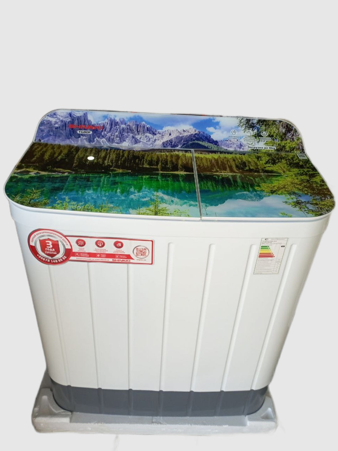 Kir yuvish mashinasi yarim avtomatik Shivaki 8 kg, TG80FP