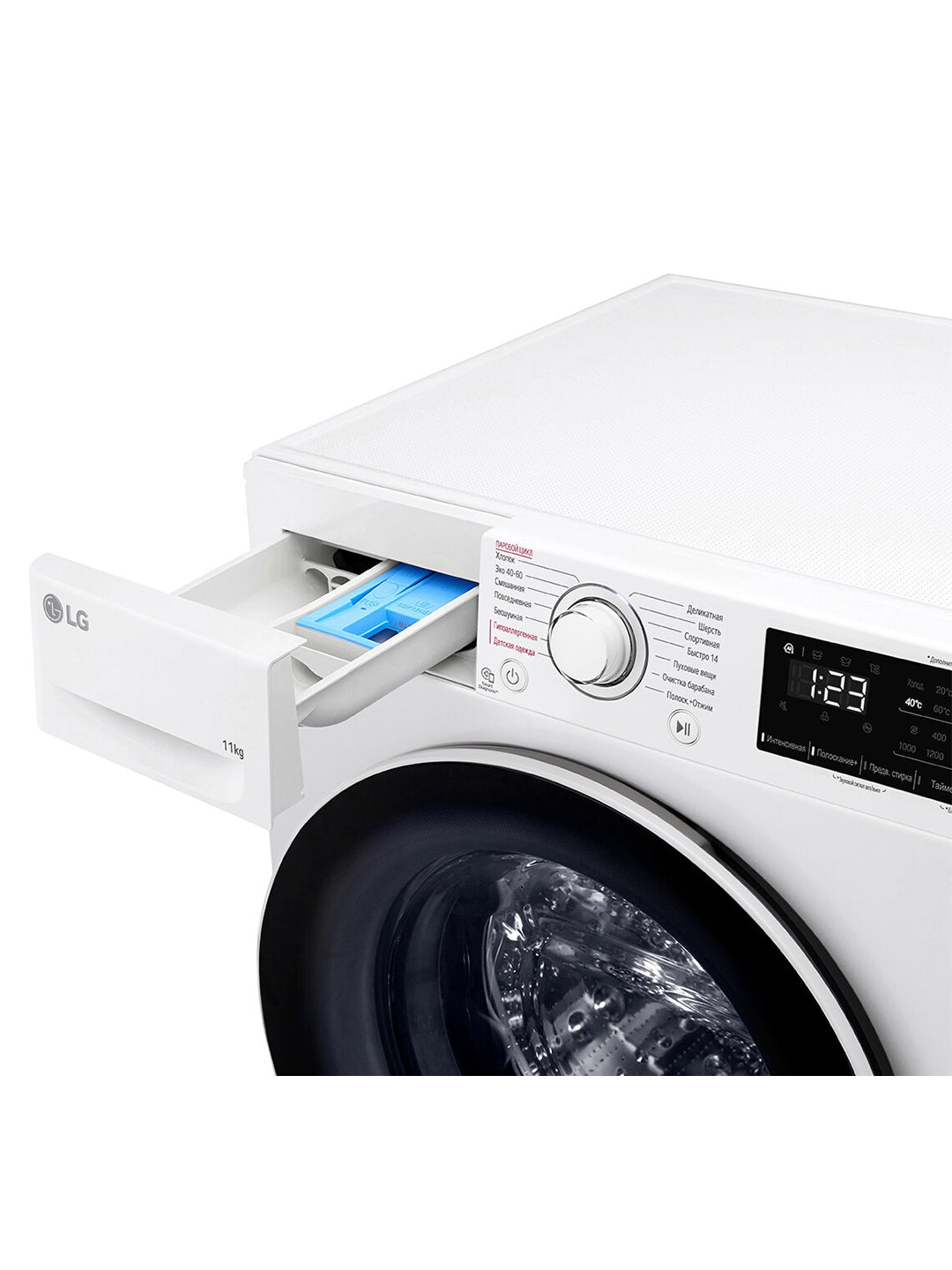 Kir yuvish mashinasi LG F4V3ES6W, 11 kg, Inverter, AIDD Steam