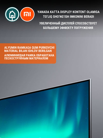 Aqlli smart televizori Xiaomi Mi TV Q2 65 Global, 60 Gs, 4K, ovozli boshqarish
