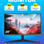 Monitor Samsung Mainstream 24" dyuymli, oyin uchun mos, Full HD 100Hz IPS