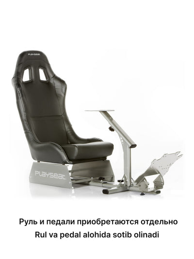 Oyin kreslosi Playseat Evolution - Black, rul va pedal mahkamlagichiga ega kokpiti