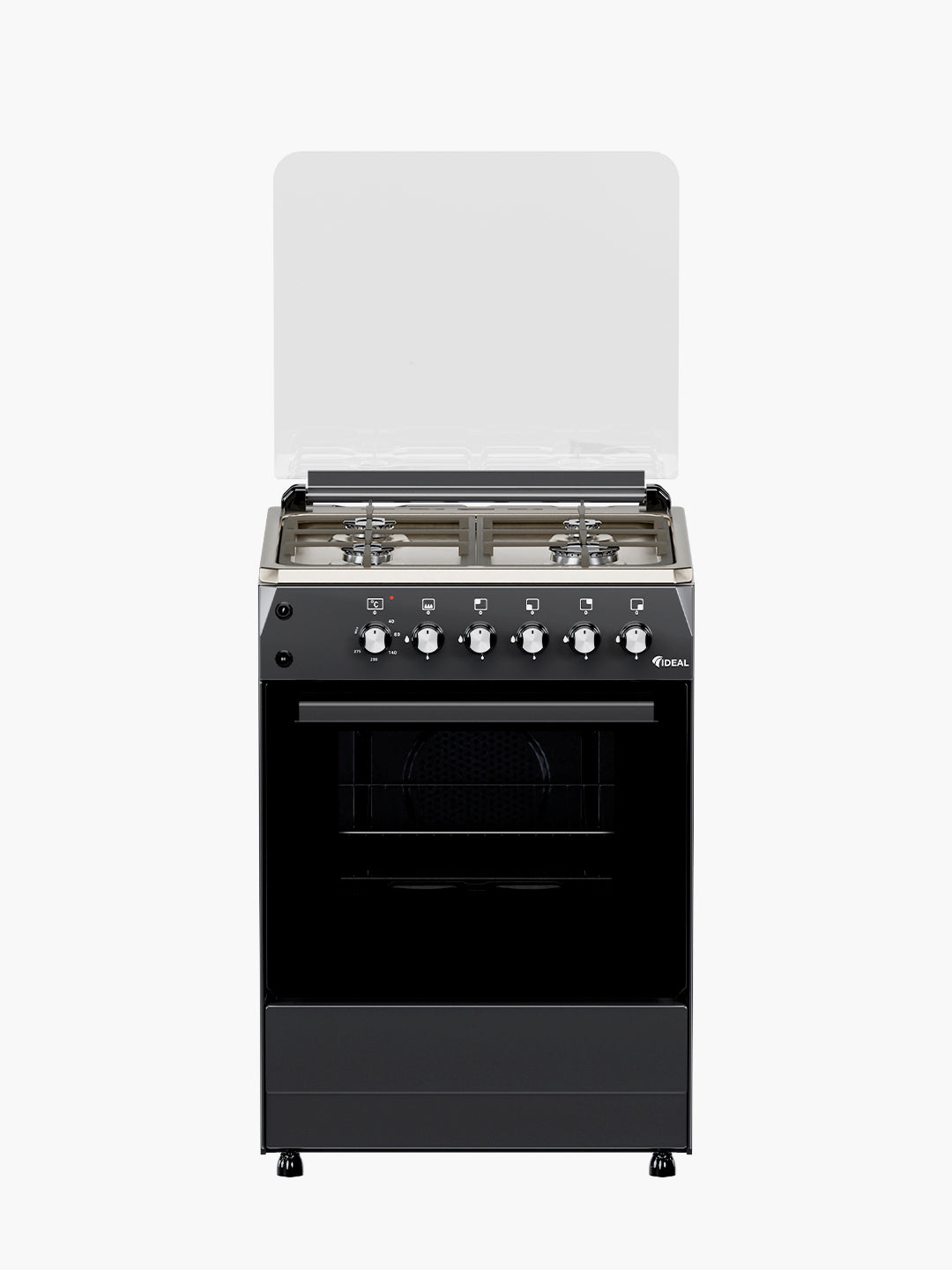 Gaz plita Ideal L165 Inox, 4 gaz konforka, pech hajmi 65 litr, 60 * 60