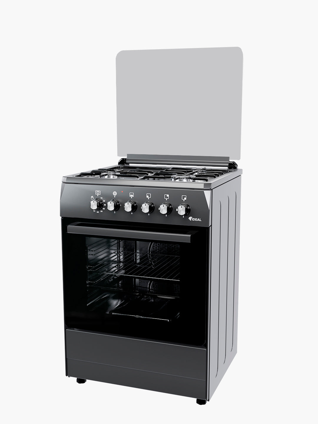 Gaz plita Ideal L305, 3+1 konforkali, pech hajmi 65 litr, 60 * 60