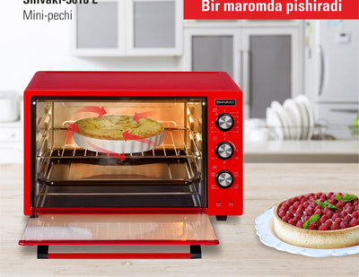 Mini pech ELEKTR DUXOVKA ALOXIDA TURADIGAN Shivaki MD 3618 E, Red
