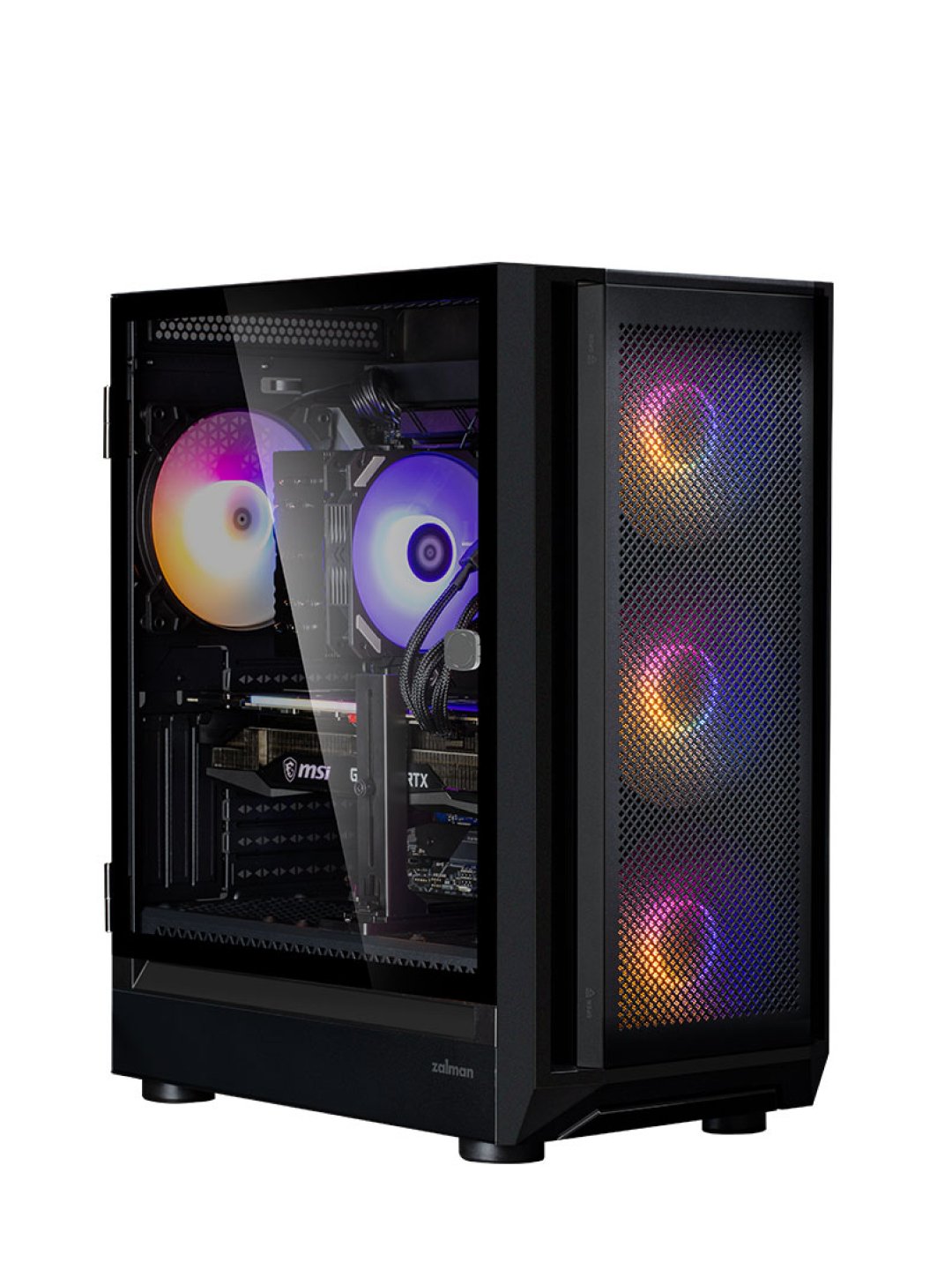 Zalman i6 kompyuter korpusi, ATX, 4 ta kulera komplektda, oyna, RGB yoritgich,