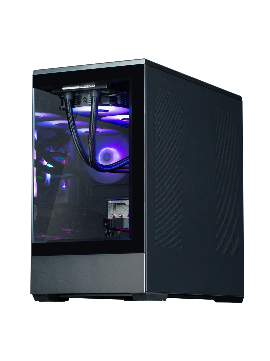 Zalman P30 BLACK V2 korpusi, 3 ventilyator, oyinlar uchun Micro-ATX toplami Qora