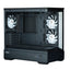 Zalman P30 BLACK V2 korpusi, 3 ventilyator, oyinlar uchun Micro-ATX toplami Qora