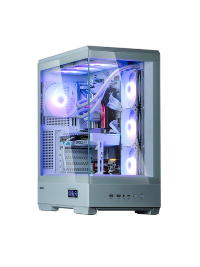 Zalman P50 DS kompyuter korpusi, 4 ta kulera komplektda, shisha,ARGB yoruglik Qora va Oq