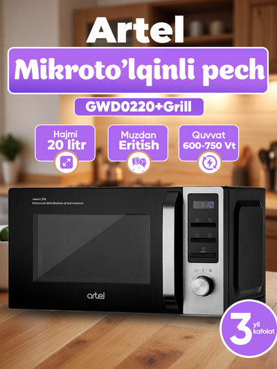 Mikroto'lqinli pech Artel GWD0220+Grill