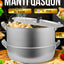 Mantovarka alyuminiy 8 l, manti qozon 4 disk, manti qasqon