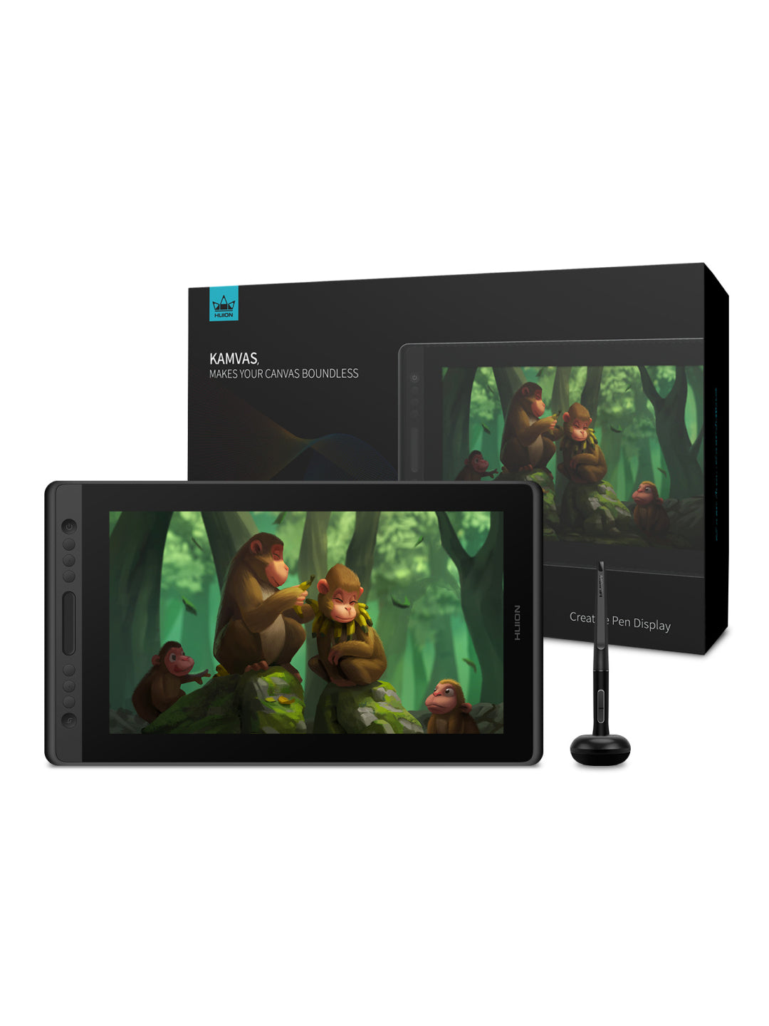 Grafik planshet Huion Kamvas Pro 16P GT-156P, 15,6", USB-C, qora
