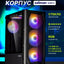 Kompyuter korpusi Zalman N4 N4REV.1, 6 kuler to'plamda, oyna, RGB