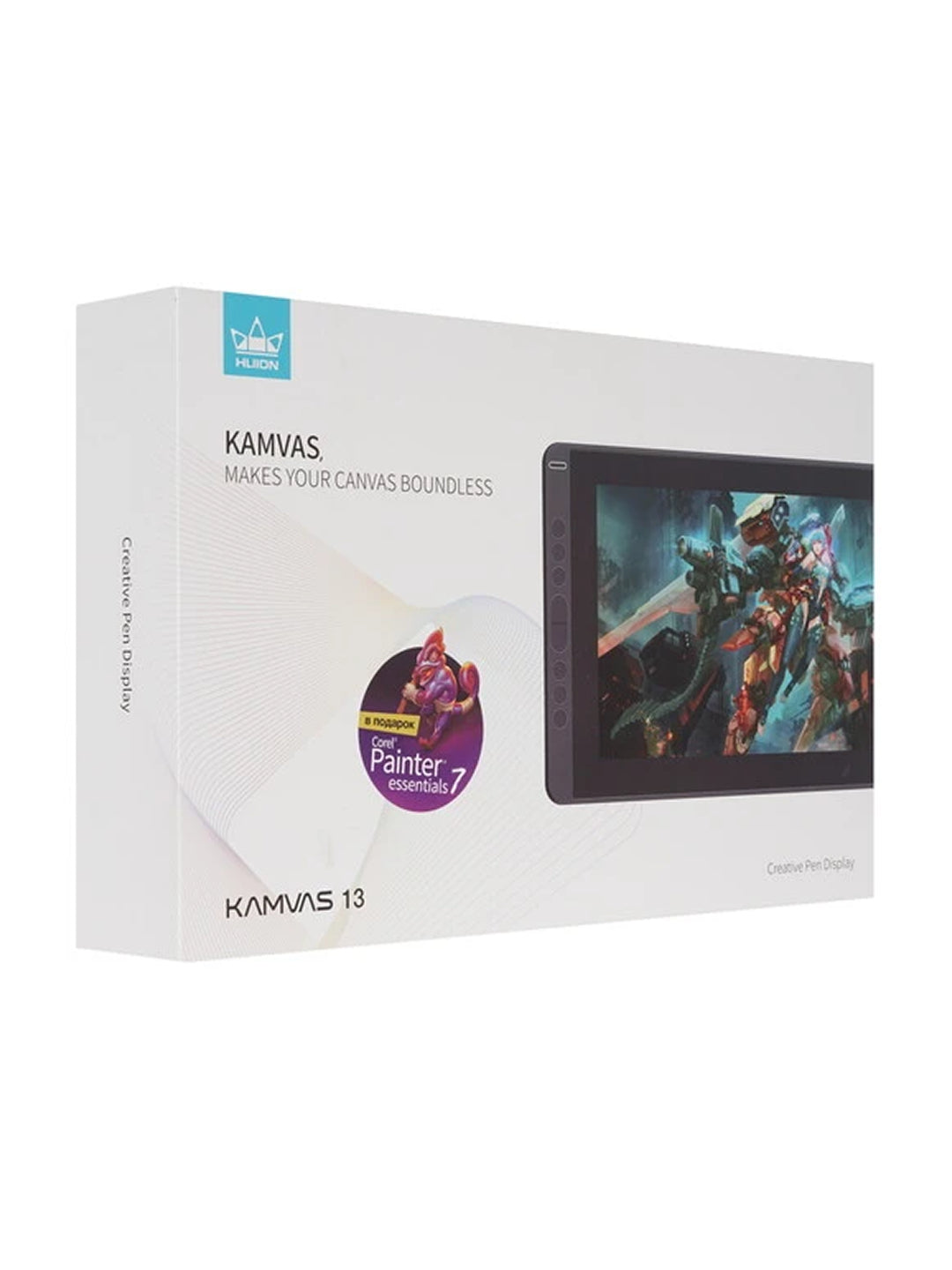 Grafik monitori Huion Kamvas 13, 13.3", G3, DP, USB-C, qora, GS-1333