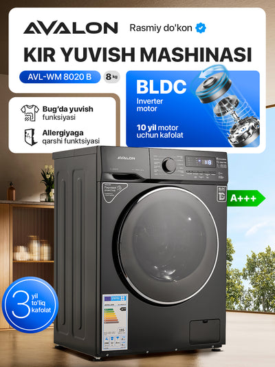 Kir yuvish mashinasi AVALON AVL-WM 8020 - (8 kg)