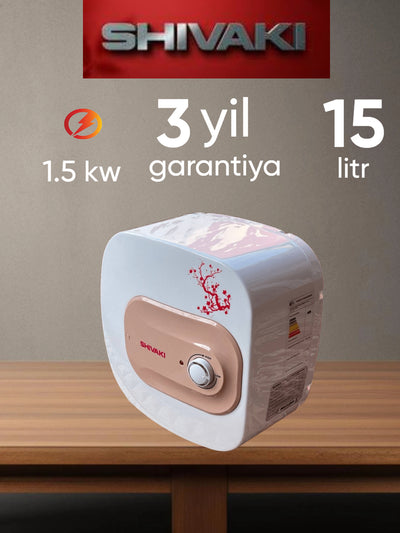 Shivaki suv isitgichi, germetik, oshxona uchun, 1,5 kVt, 10 va 15 litrli