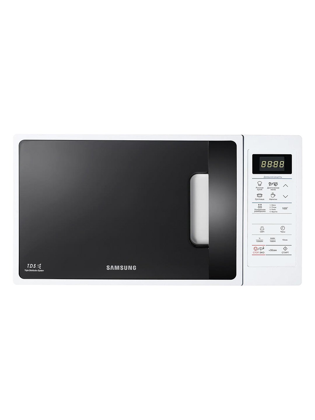 Mikroto'lqinli pech Samsung ME83ARW/UZ keramik emal bilan qoplangan, 23 litr
