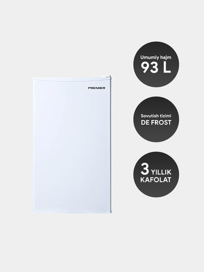 Premier PRM‐131SDDF/W muzlatgichi, 93 l, A++, De Frost
