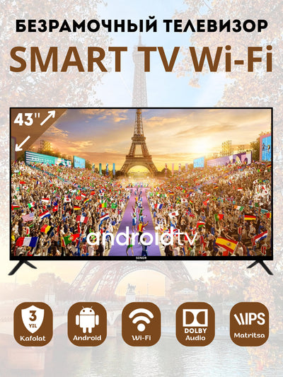 Smart televizor Sonor 43SNR/100SV, 43", qora