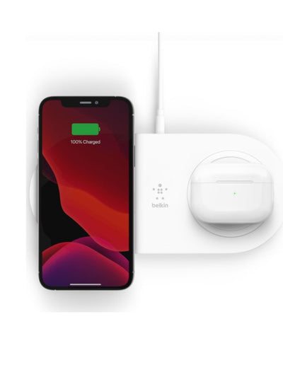 Belkin Dual Pad Wireless Charging Qi, 2x 10W (WIZ002VFBK) simsiz quvvatlagichi