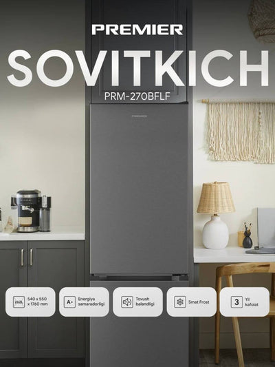 Sovutgich Premier PRM - 270BFLF, Smart Frost, 262 litr